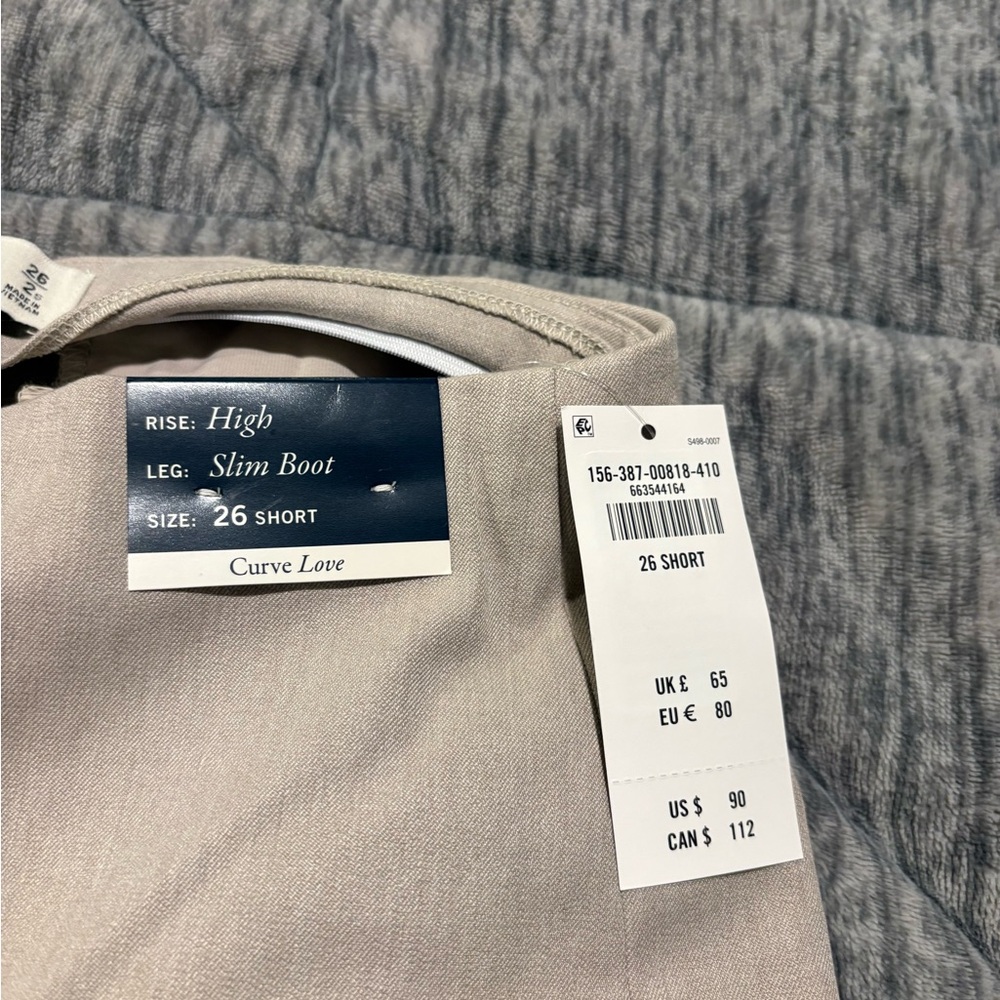 SHORT Abercrombie High Rise Slim Bootcut Trousers / Work Pants